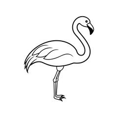 flamingo line art.eps