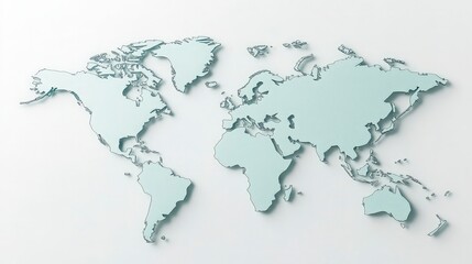 Obraz premium World Map Relief
