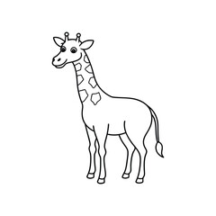 Fototapeta premium giraffe line art.eps