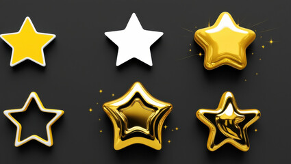 Fototapeta premium Vibrant Star Shapes.