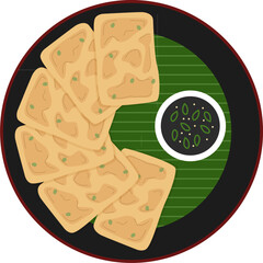 Tempe mendoan traditional indonesian food with sauce