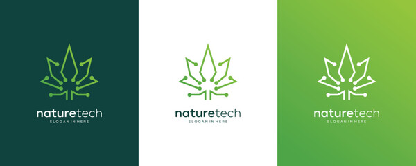 Abstract plant and flower design logo template 