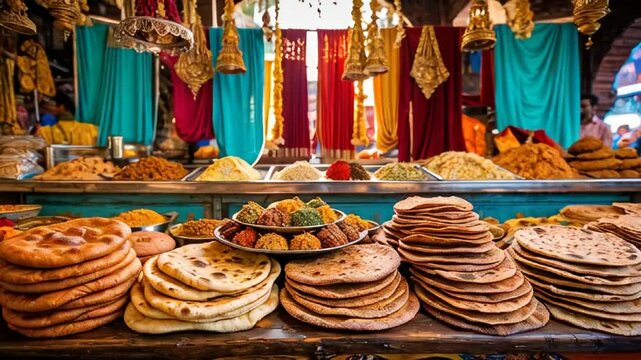  
delicious indelicious, indian, flatbreads, an open, street market, market, india, sale, counter, chandni chowk, mumbai, bread, food, traditional, favor, healthy, pdian flatbreads at street market


