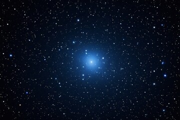Obraz premium arafed image of a bright blue star in the middle of a cluster of stars