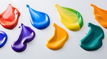 Obraz premium Creative painting techniques with vibrant colors art studio photo bright environment close-up expression