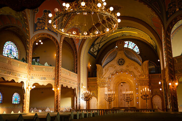 Obraz premium Synagogue in Subotica from 1909. build in Austro-Hungarian Monarchy. 