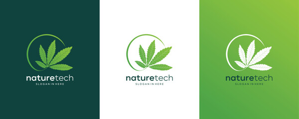 Inspiration cbd cannabis marijuana vector logo design