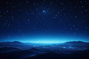Fototapeta premium starry night sky with mountains and stars in the distance