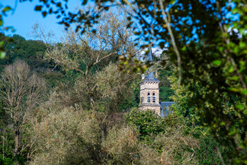 &eacute;glise de Chevreuse et v&eacute;g&eacute;tation, Yvelines, France
