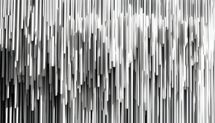 Fototapeta premium Abstract grayscale background with vertical lines of varying heights and shades, creating a dynamic and textured visual effect, perfect for design projects.
