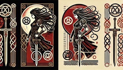 Fototapeta premium Babd (Irish or Celtic Goddess of War)