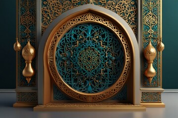 detail of a gate in a mosque