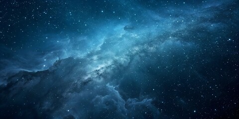 Obraz premium Blue Gradient Background with Grainy Glow and Noise Texture for Banner Design