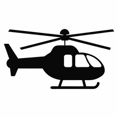 Helicopter Vector Silhouette
