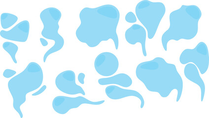 simple cloud set illustration