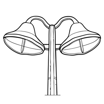 recommend clip art: Vintage Street Lamp Line Art Design 