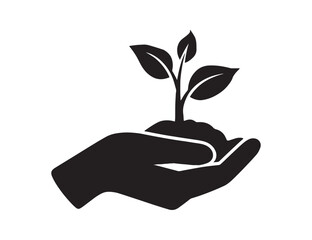 savings and earnings. A pair of hands holding a sapling in their palms.