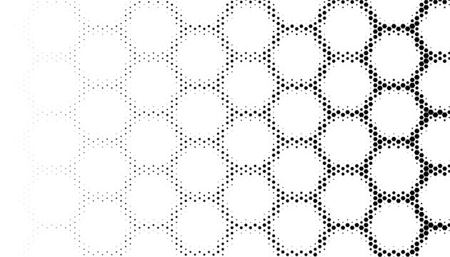 Black and white halftone pattern background with hexagon shape. Smooth transition of geometric pattern. For sporty background and jersey design. Vector Format Illustration 