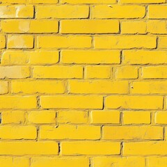 Bright yellow brick wall with a textured surface, perfect for backgrounds or creative projects.