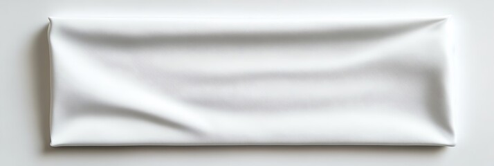Naklejka premium Detailed white fabric canvas with subtle texture and shadow on white