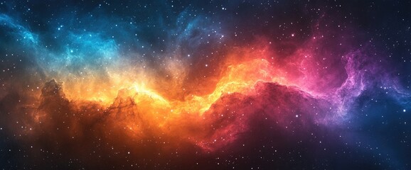 Fototapeta premium Colorful Galaxies and Radiant Nebulae in Space