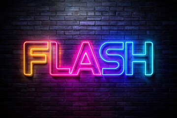 Minimalist Editable Text Effect: Flashing Neon Typography on Dark Background