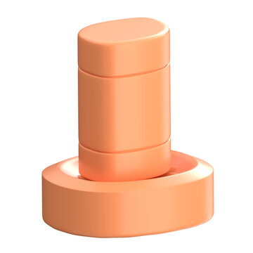 Jamrah pillars 3D Icon, symbolizing the rejection of temptation and a key component of the Hajj pilgrimage