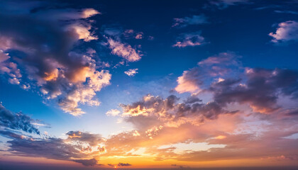 Fototapeta premium stunning sky with cloud sunset