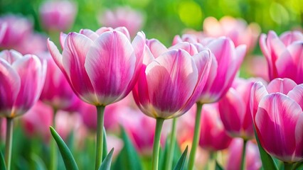 Fototapeta premium pink tulips in spring