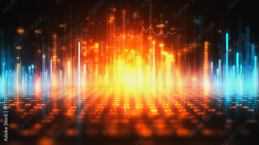 Poster digital symphony: abstract visualization of data flow