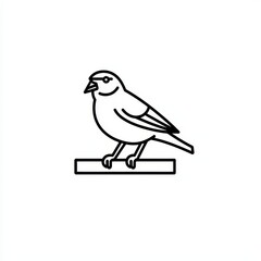 Fototapeta premium Modern bird icon. Flat design bird sign. Bird pictogram symbol. UX/UI icon.