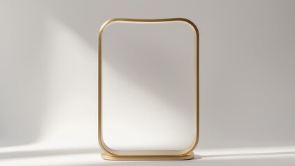 Golden Wavy Frame Product Display Stand Background