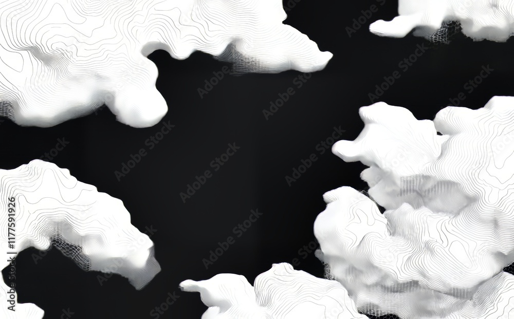 Fototapete A 3D rendering featuring a detailed abstract form set against a vibrant dynamic futuristic backdrop