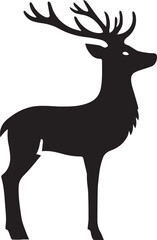 Running Deer Silhouette Vector