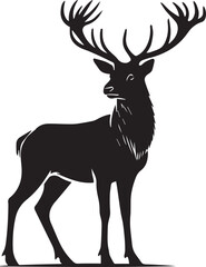 Fototapeta premium Running Deer Silhouette Vector