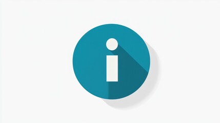 Teal Circle Information Icon: A Simple Guide Symbol