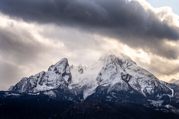 mountain panorama view in the alps	