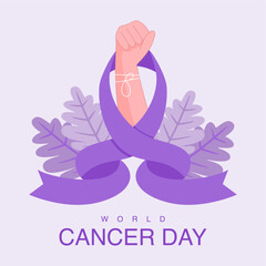 vector world cancer day poster template