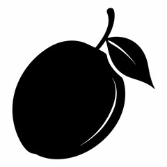 Fototapeta premium Sapodilla Fruit Minimalist Vector Design