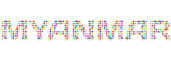 myanmar said on colorful paper