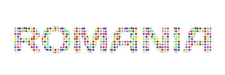 romania said on colorful paper