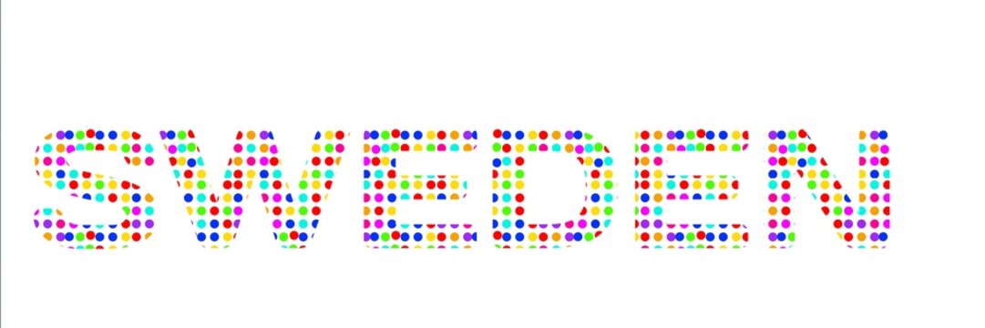 sweden said on colorful paper