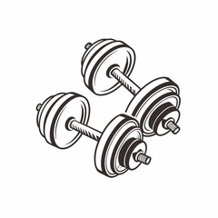 dumbbell isolated on white background