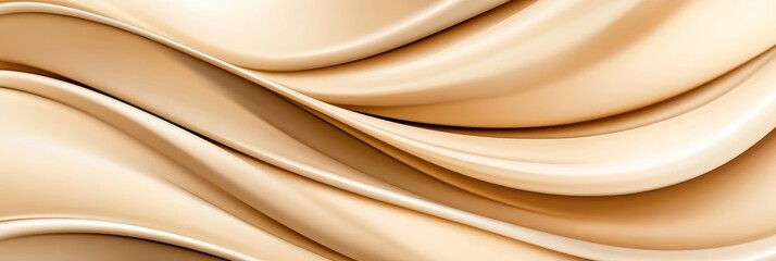 Obraz premium Beige Waves: Abstract Flowing Energy - Abstract image symbolizing fluidity, grace, movement, energy, and serenity. Beige waves create a calming and elegant visual.