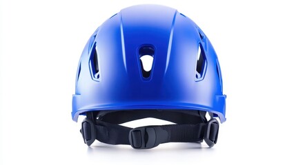 Fototapeta premium Blue Safety Helmet for Construction Work and Outdoor Activities