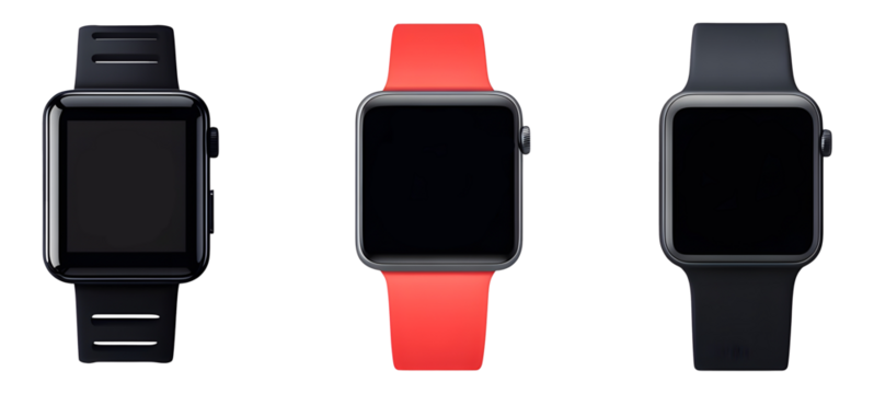 Smart watch isolated on transparent.