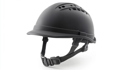 Fototapeta premium Black Safety Helmet for Industrial Use