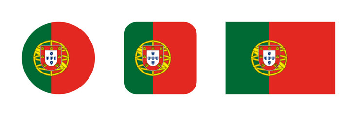 Portugal flag icon set