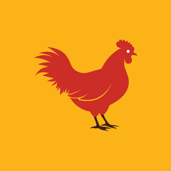 Chicken silhouette vector illustration