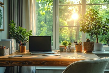 Inspiring and efficient, a minimalist desk arrangement that minimizes clutter
